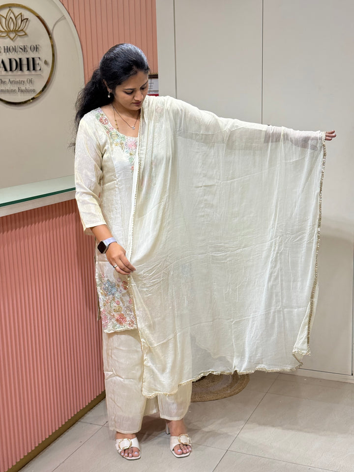 Tissue fabric Collection with Handwork| R228
