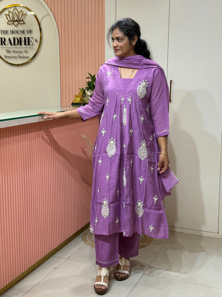 Premium Mul Chanderi with Heavy Handwork | R206