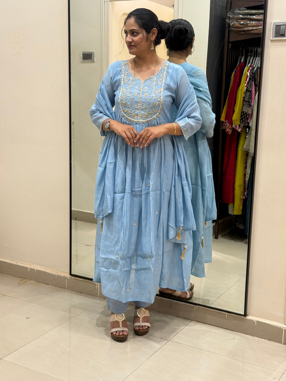 Premium Mul Chanderi Party wear Collection | R206