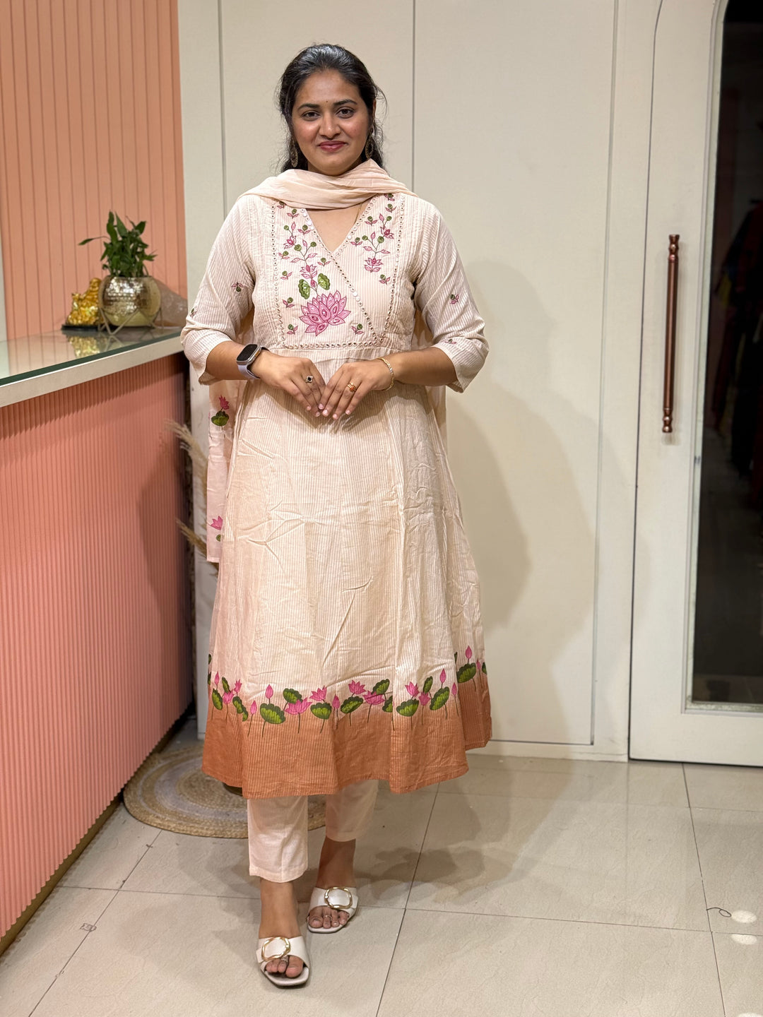Mulmul Cotton with Brush Paint Collection (Cotton Lining )| R164