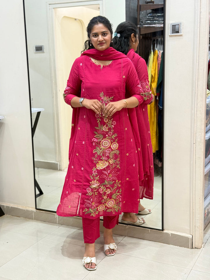 Mul Cotton Collection with Embroidery work (Cotton Lining)| R181