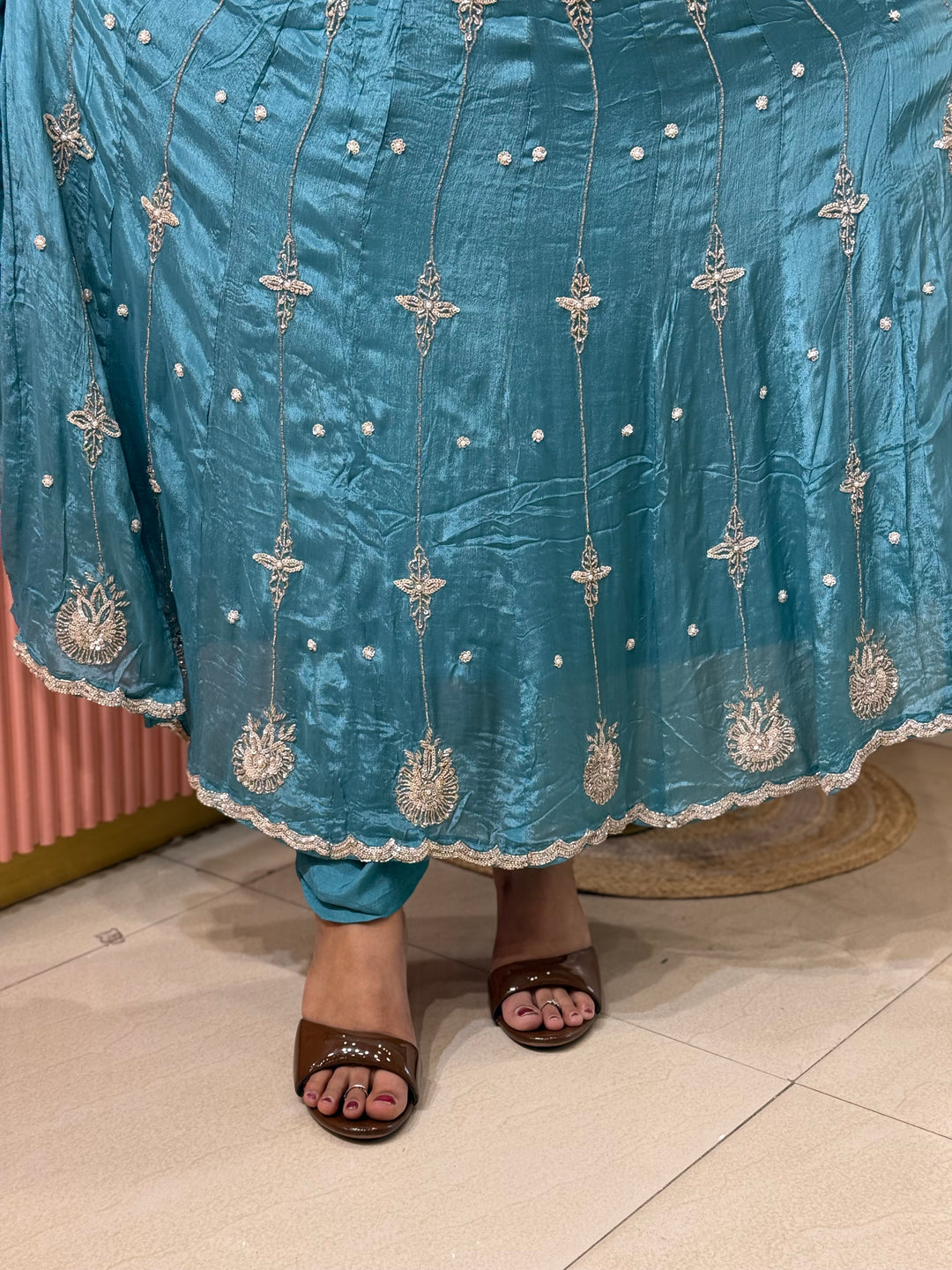 Pure Chinon Handwork Collection Party Wear  | R177
