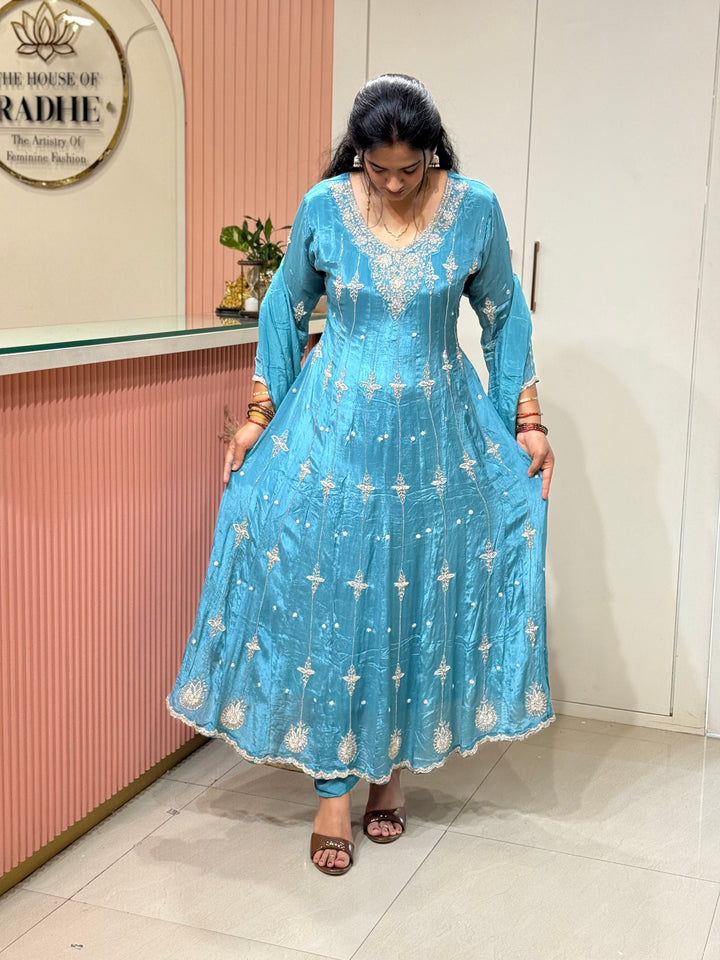 Pure Chinon Handwork Collection Party Wear  | R177