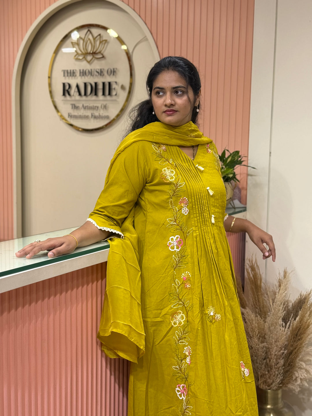 Premium Heavy Cotton Handwork Collection with Organza Dupatta (Cotton Lining )| R224