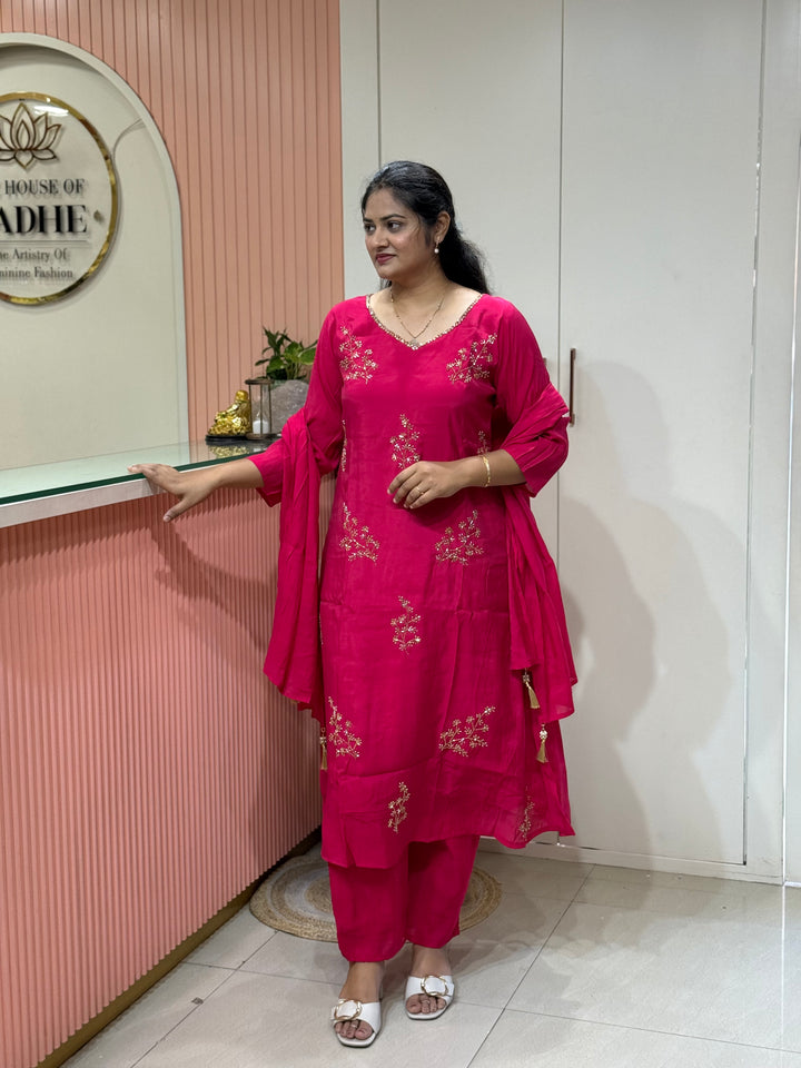 Mul Chanderi Collection with Cut Dana work | R206