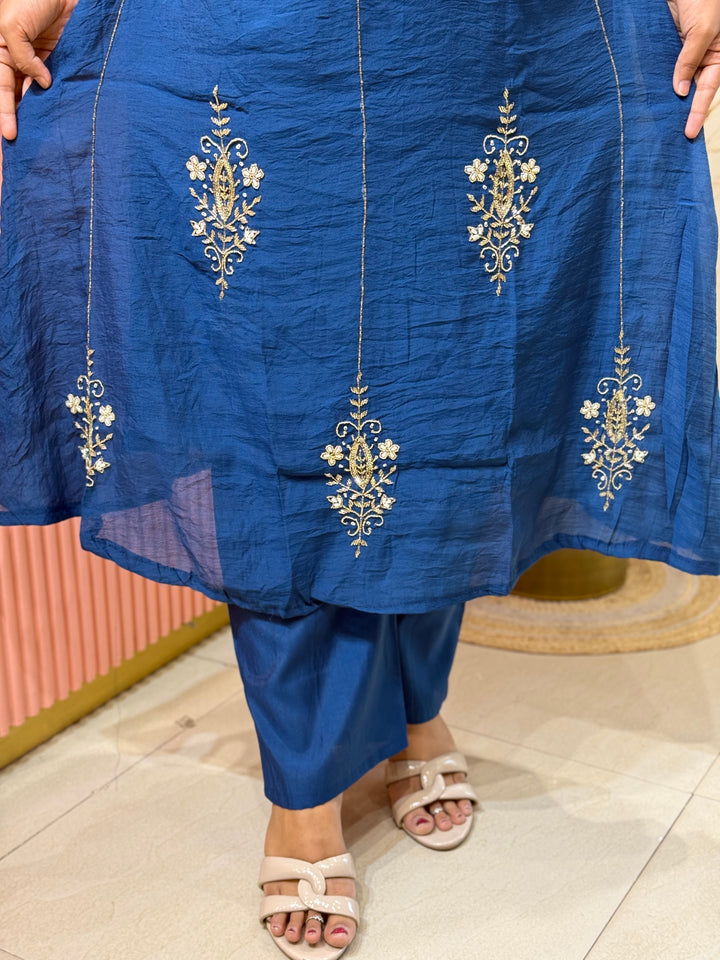 Coral Mul Chanderi Partywear Collection |Cut Dana &amp; Zardozi Work | R206