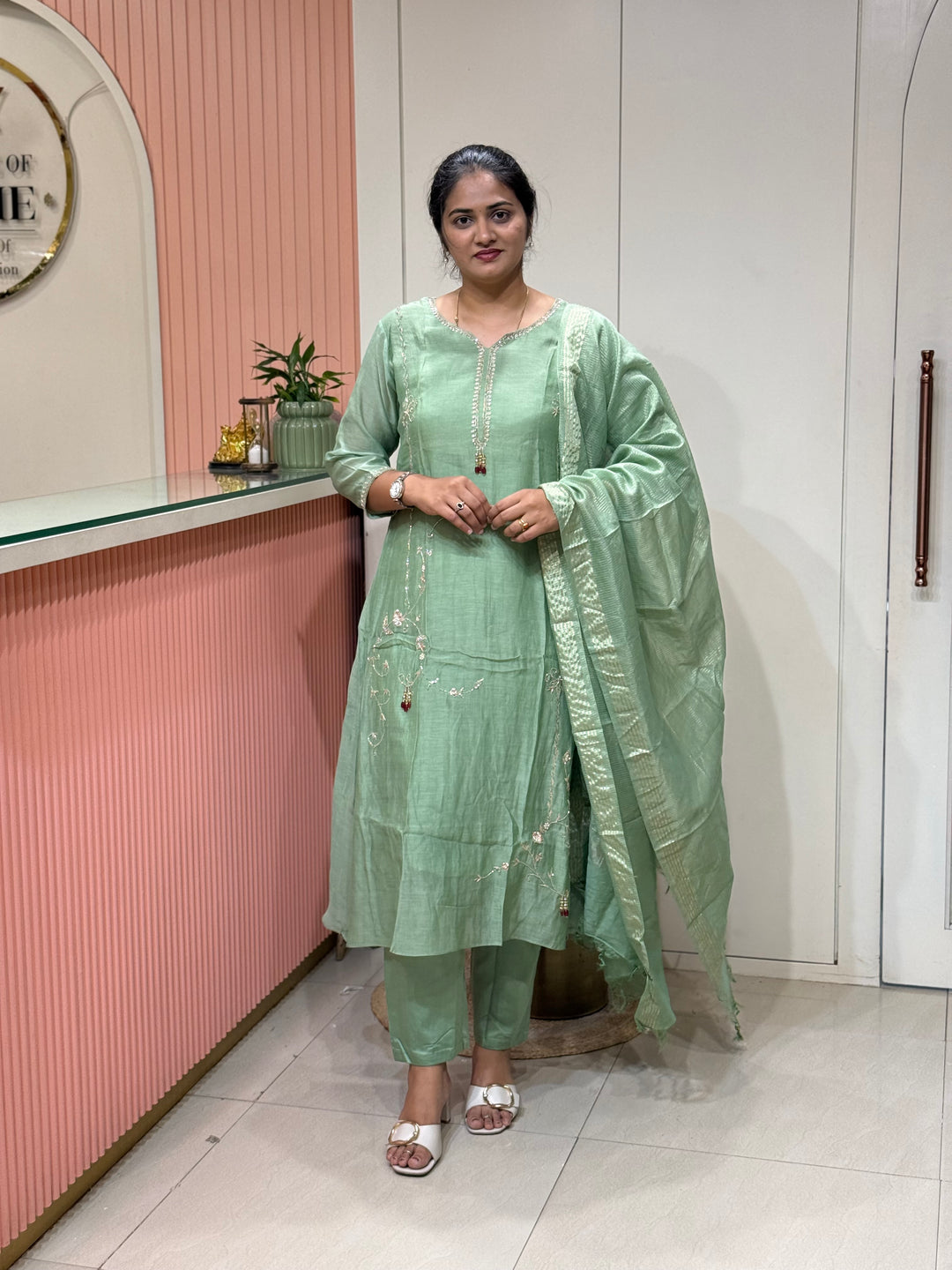 Pure Banarasi Mul Chanderi with Cotton Lining | R218