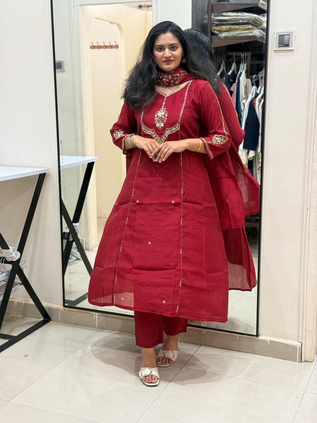Premium Mul Chanderi Party wear Collection with Dupatta Work | R206