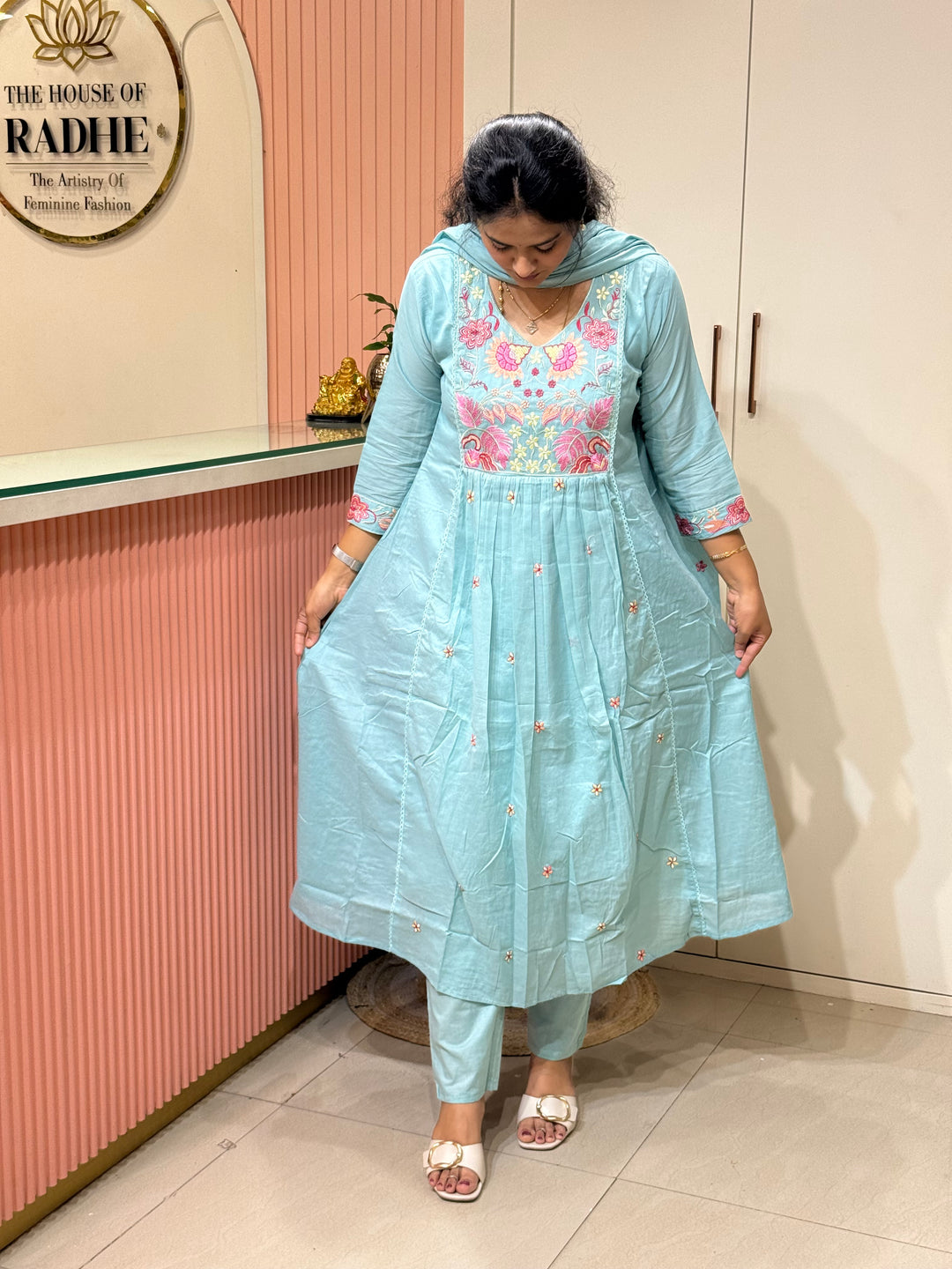 Pure Mul Cotton Embroidered Collection with Cotton Lining | R190