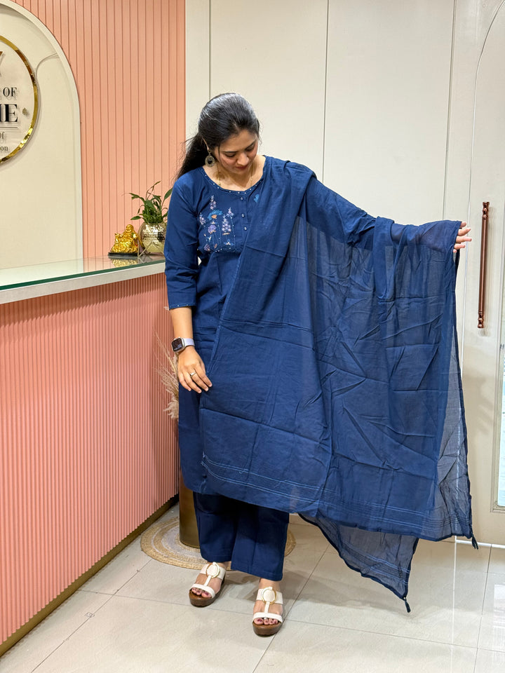 Khadi Cotton Collection with Embroidery Work | R220