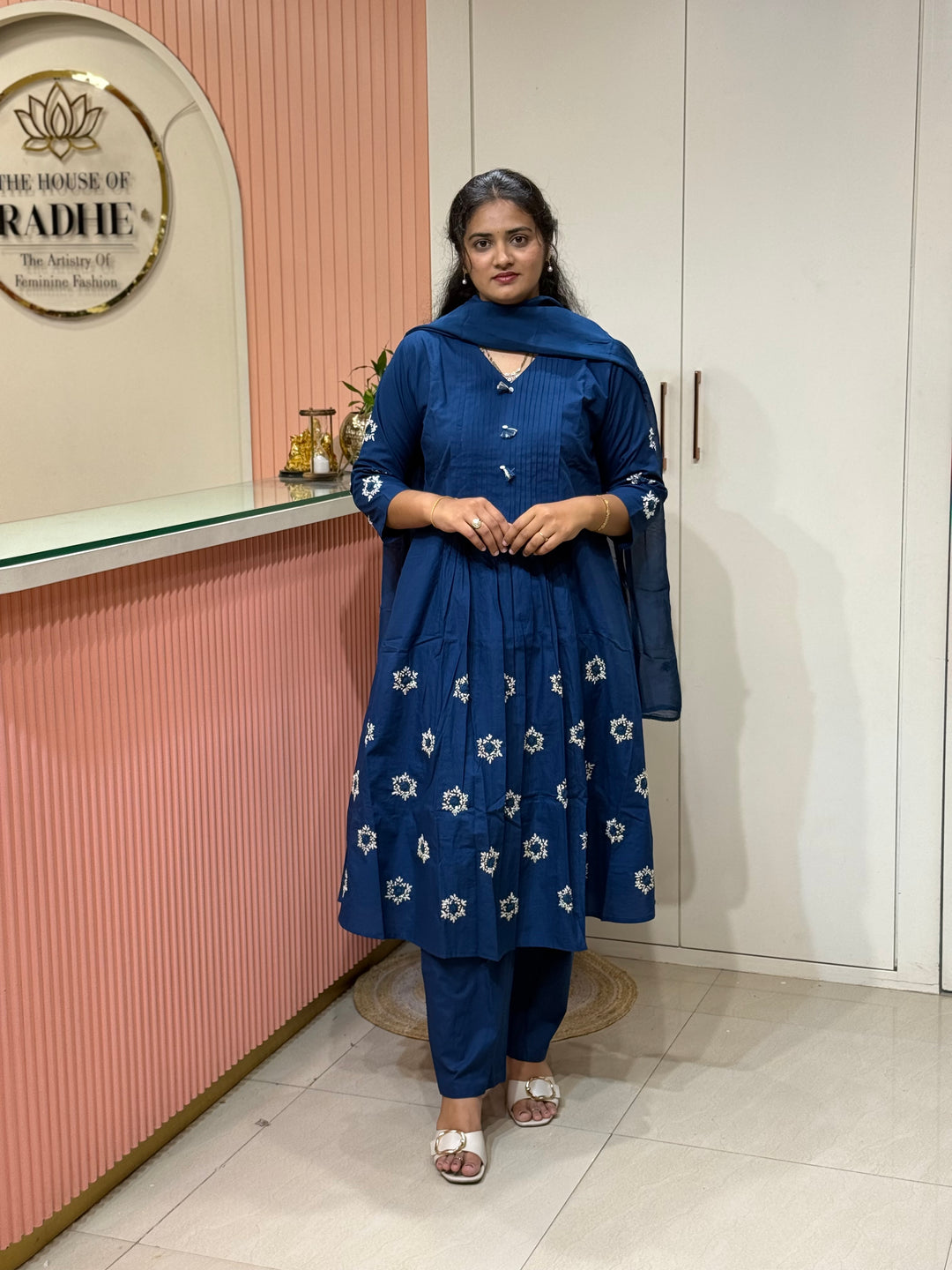 Premium Heavy Cotton Handwork Collection with Organza Dupatta (Cotton Lining )| R224