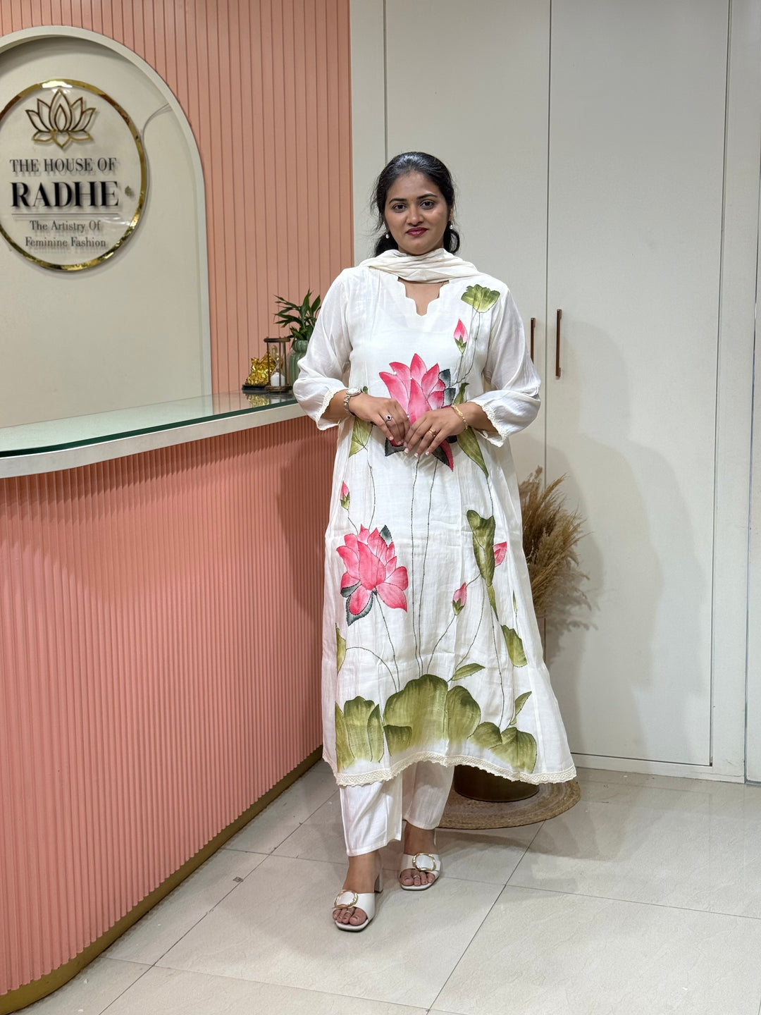Pure Mul Chanderi Collection with Brush Print | R218