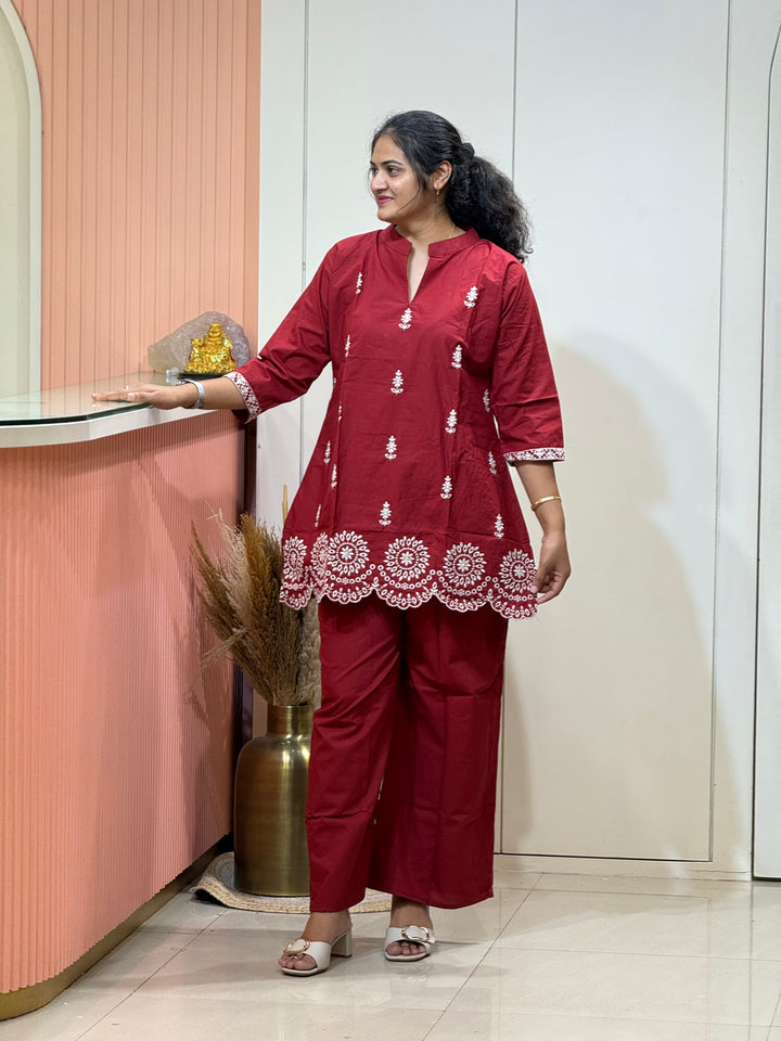 Co-Ord Set with Embroidery Work | R183