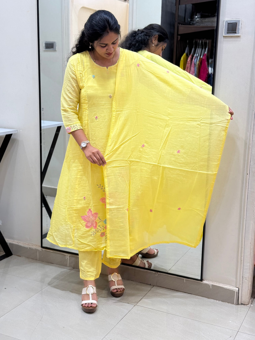 Mul Cotton Collection with Embroidery work (Cotton Lining)| R150