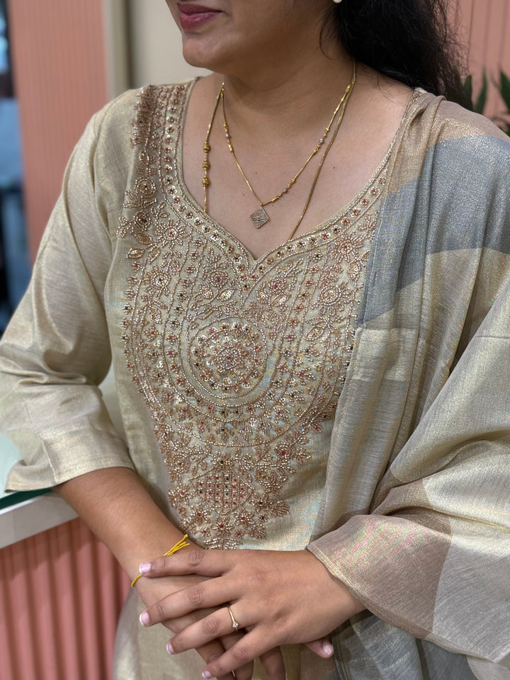 Pure Tissue Collection | Neck Handwork &amp; Beautiful Dupatta | R148