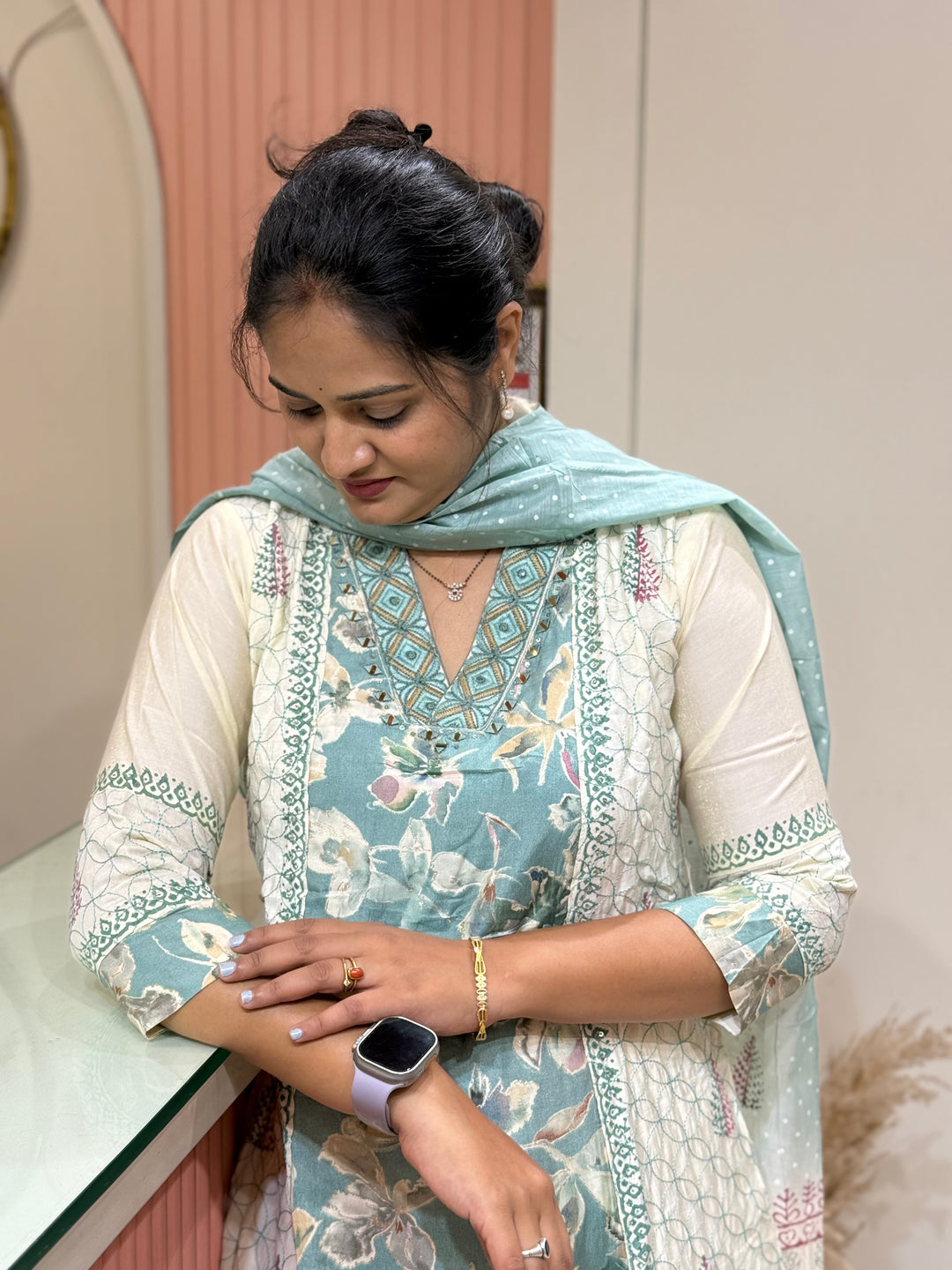 Mul Chanderi Collection with ALine pattern | R216