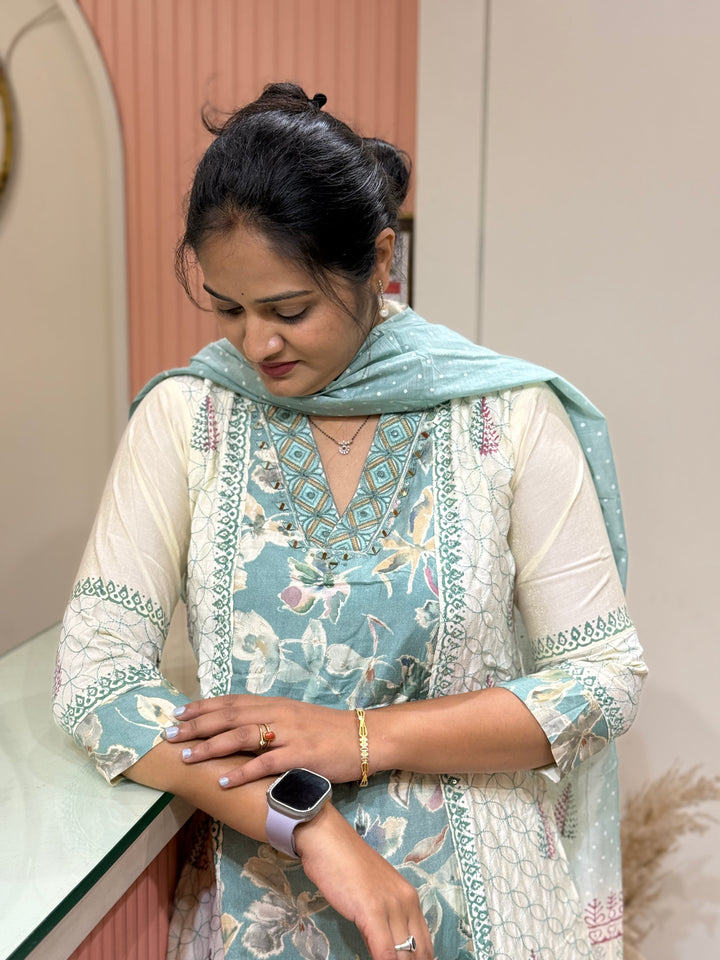 Mul Chanderi Collection with ALine pattern | R216
