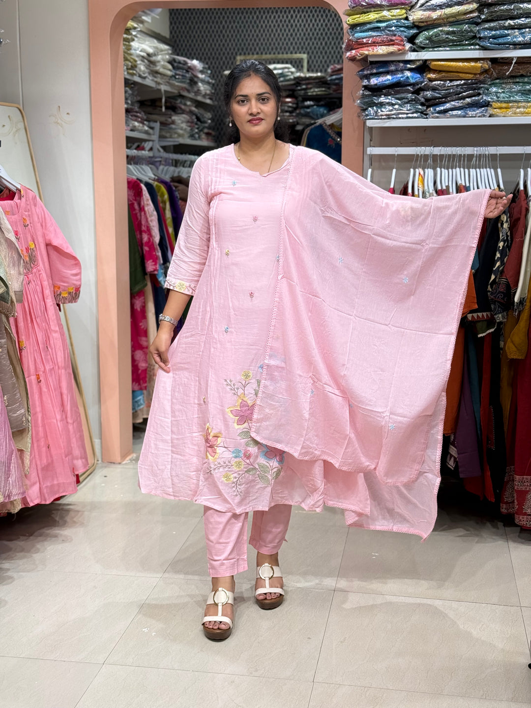 Mul Cotton Collection with Embroidery work (Cotton Lining)| R150