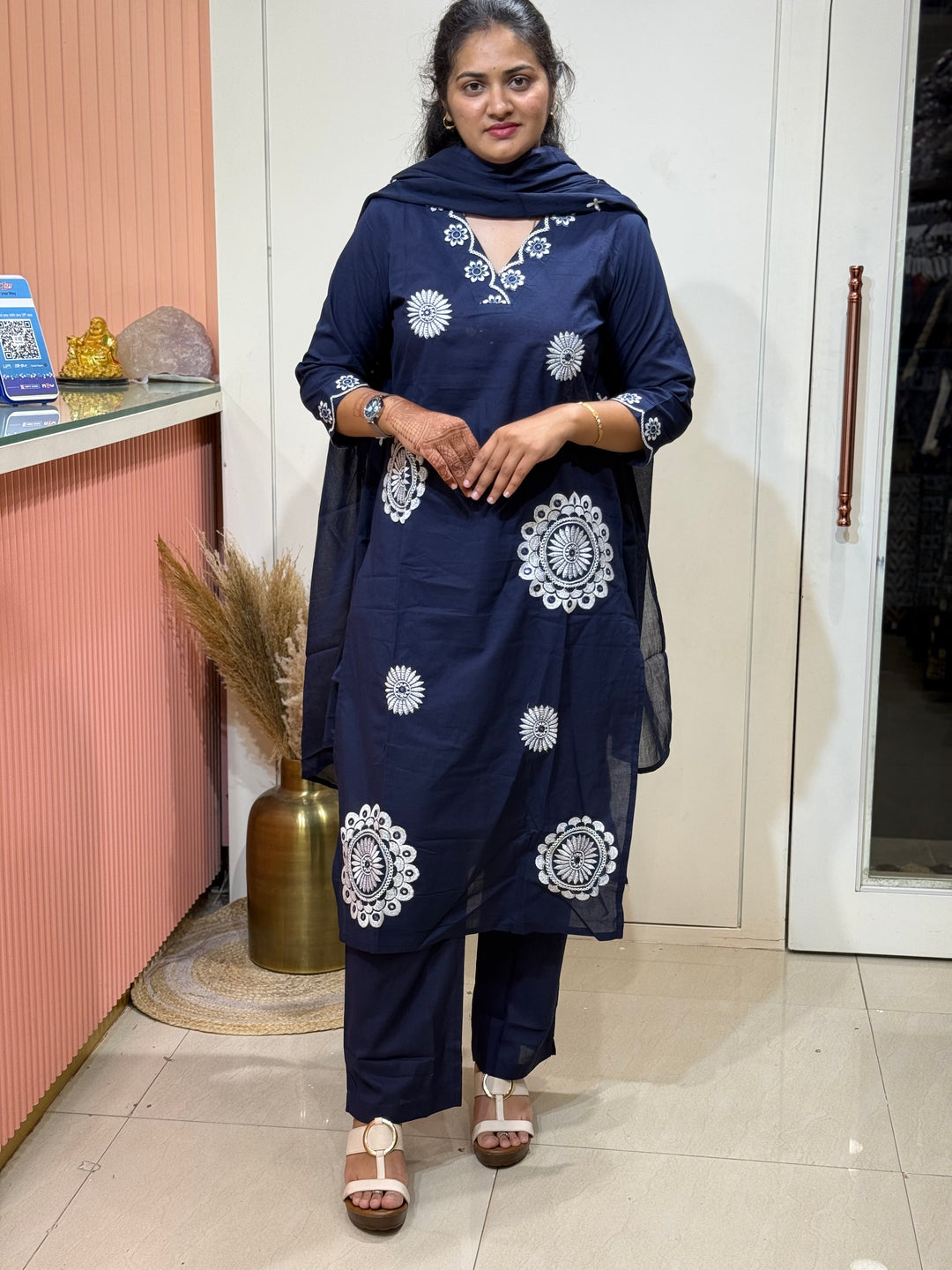 Cotton 3 Pcs Collection With Embroidered work | R173