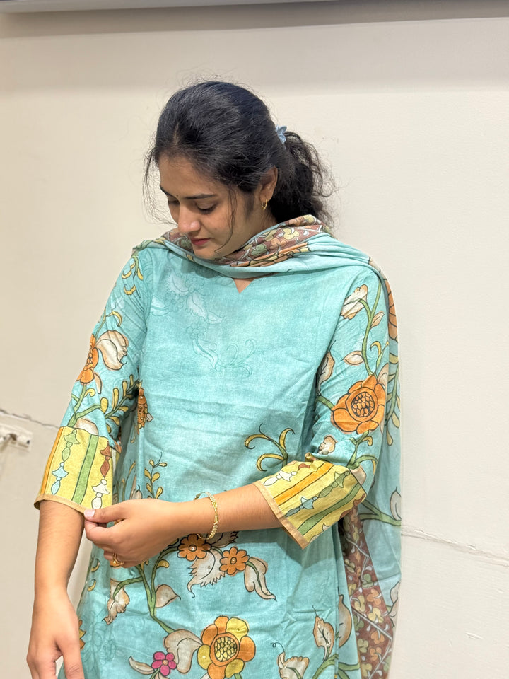 60-60 Cotton Printed 3 Pc Kurta Sets – Premium Soft Collection | R163
