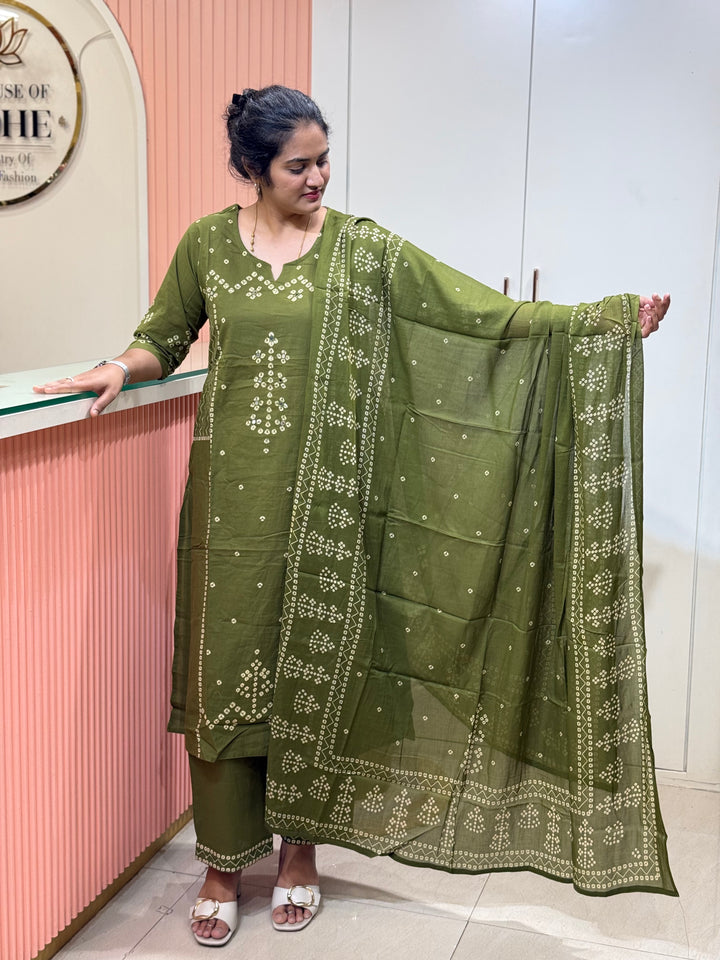 60-60 Cotton 3 piece kurta set | R170