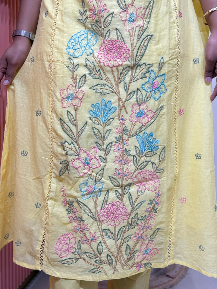 Mul Cotton Collection with Embroidery work (Cotton Lining)| R181
