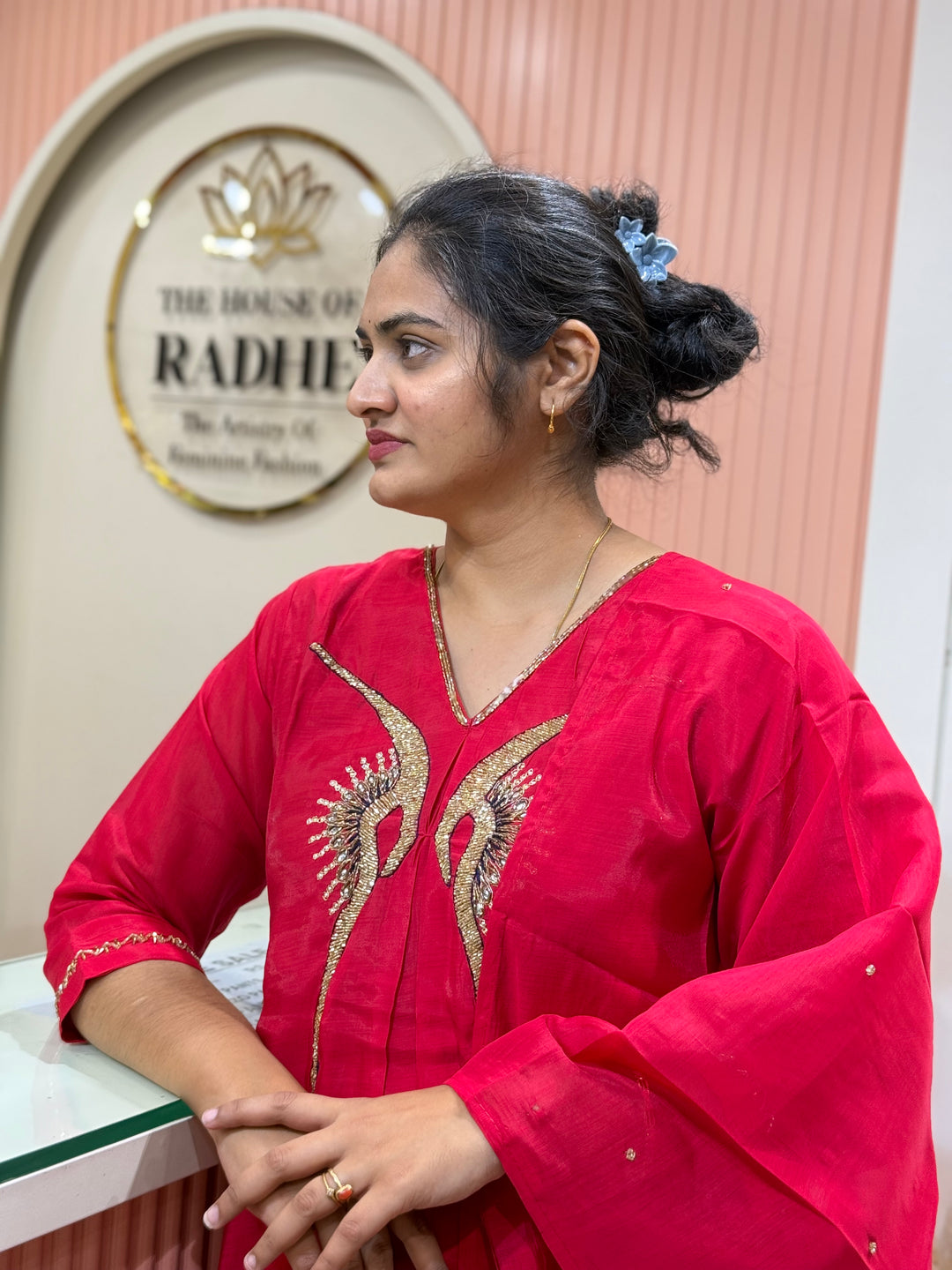 Mul Chanderi Elegant Yoke Work | R138