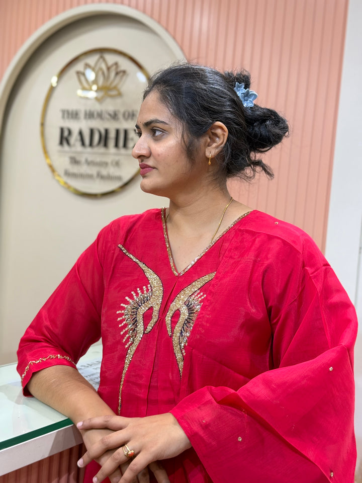 Mul Chanderi Elegant Yoke Work | R138