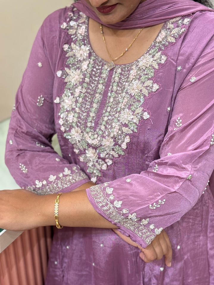 Pure Chinon Handwork Collection Party Wear | R117