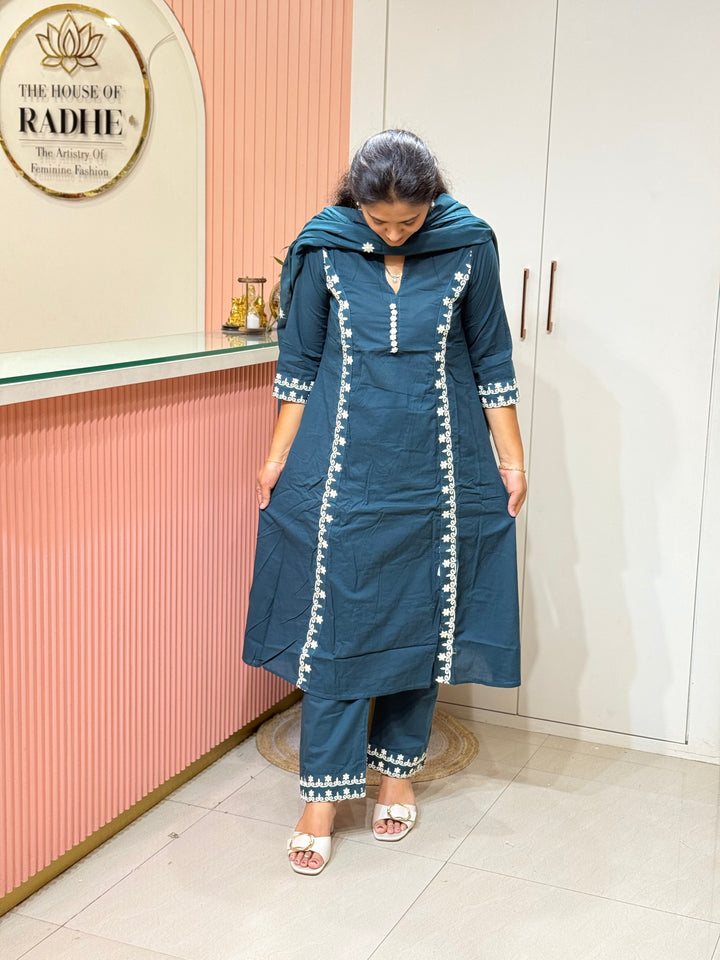 Cotton 3Pcs Set Collection with Embroidery work | R220