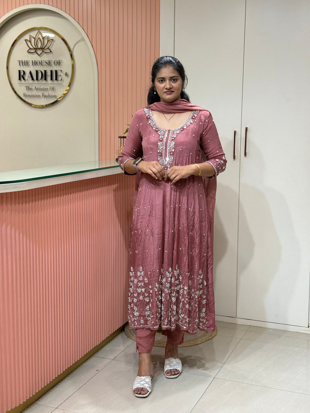 Pure Chinon Festive Collection | Full Handwork, Sequin &amp; Cut Dana | R177