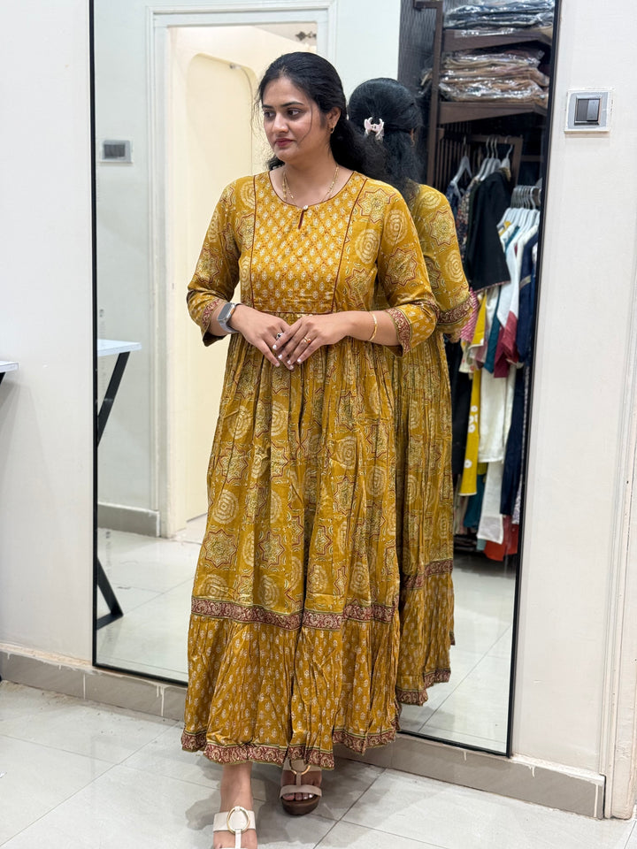 Pure Cotton Gown Collection With Cotton Lining &amp; Beautiful Prints | R144
