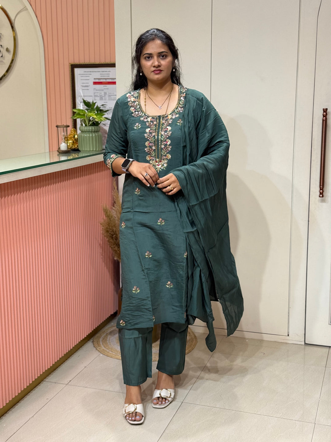 Pure Mul Chanderi Collection with Handwork ( Cotton Lining) | R216