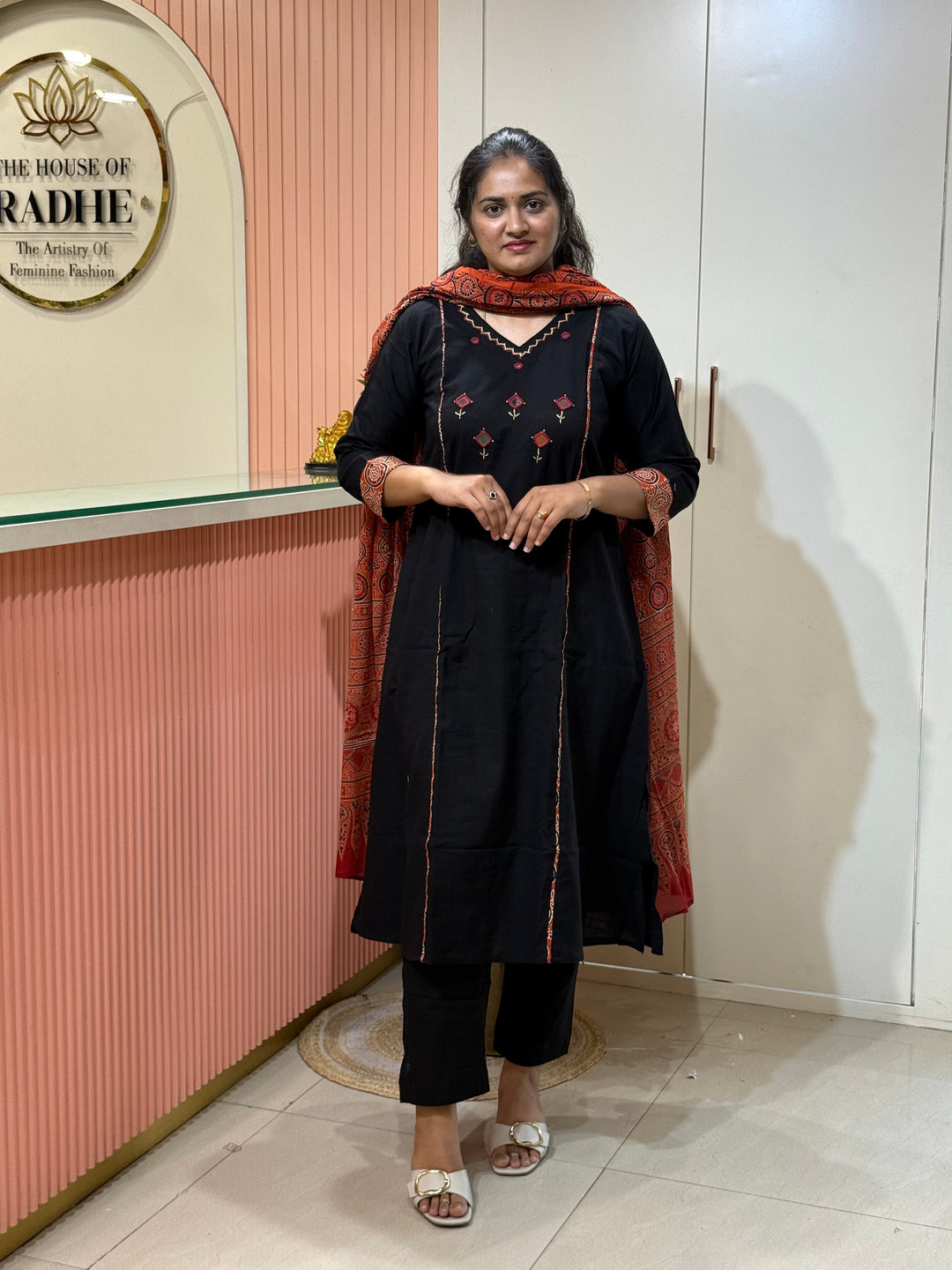 Khadi Cotton Collection With Ajrakh Print Dupatta | R210