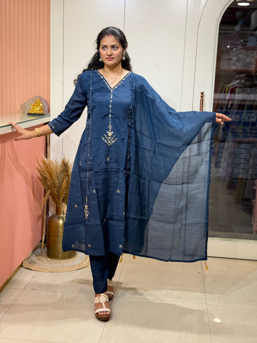 S Mul Chanderi Semi Party wear |R138