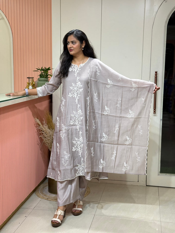 Mul Chanderi Collection with Embroidery work  | R208