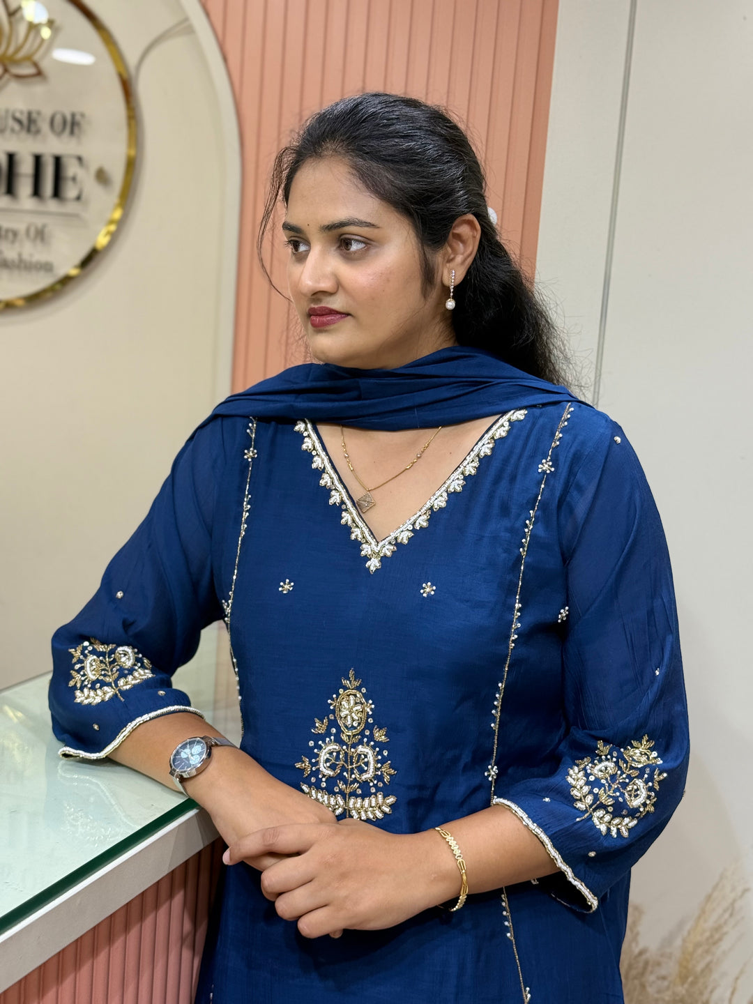 Coral Mul Chanderi Partywear Collection |Cut Dana  &amp; Zardozi Work | R206