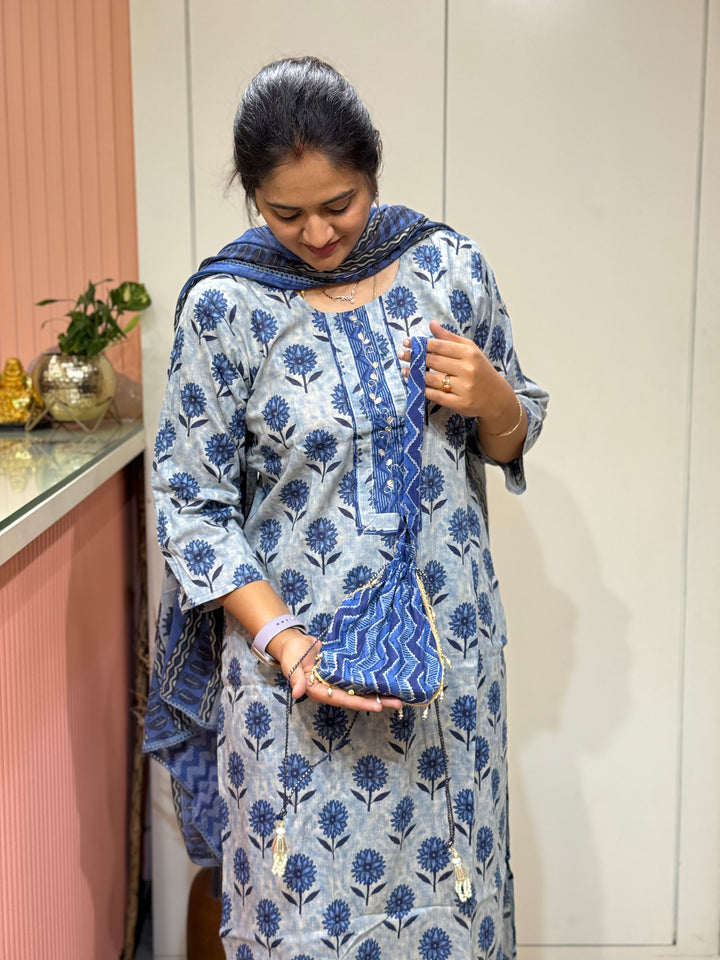 Cotton 3Pcs Set Collection with cute Matching bag | R220