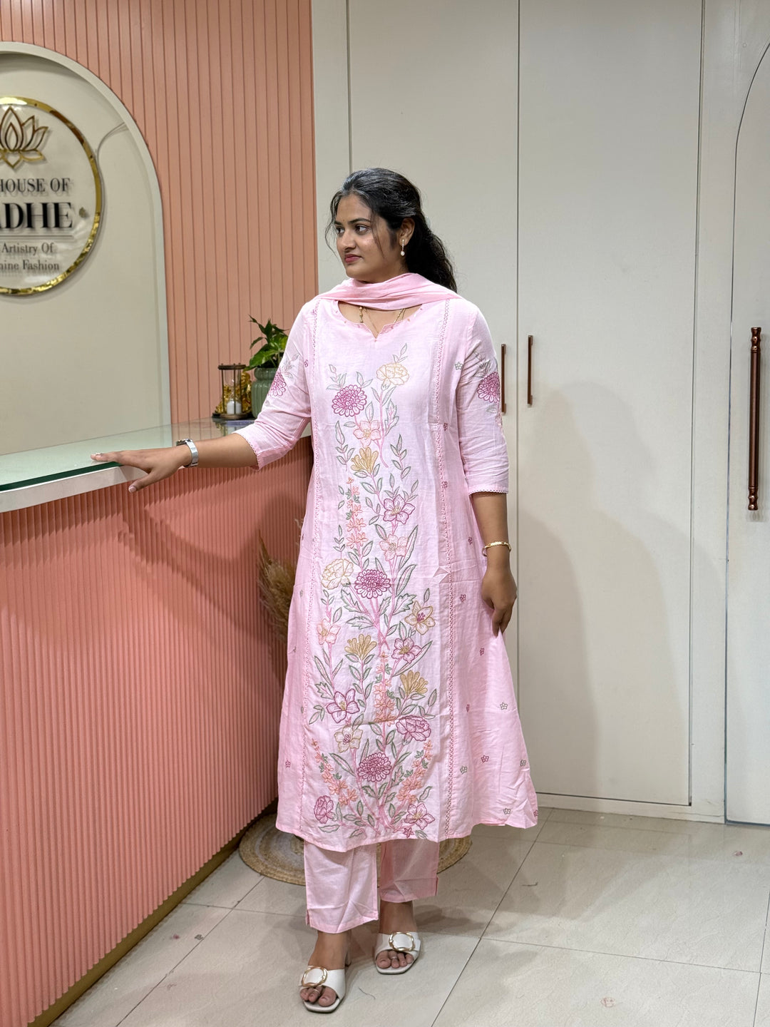 Mul Cotton Collection with Embroidery work (Cotton Lining)| R181