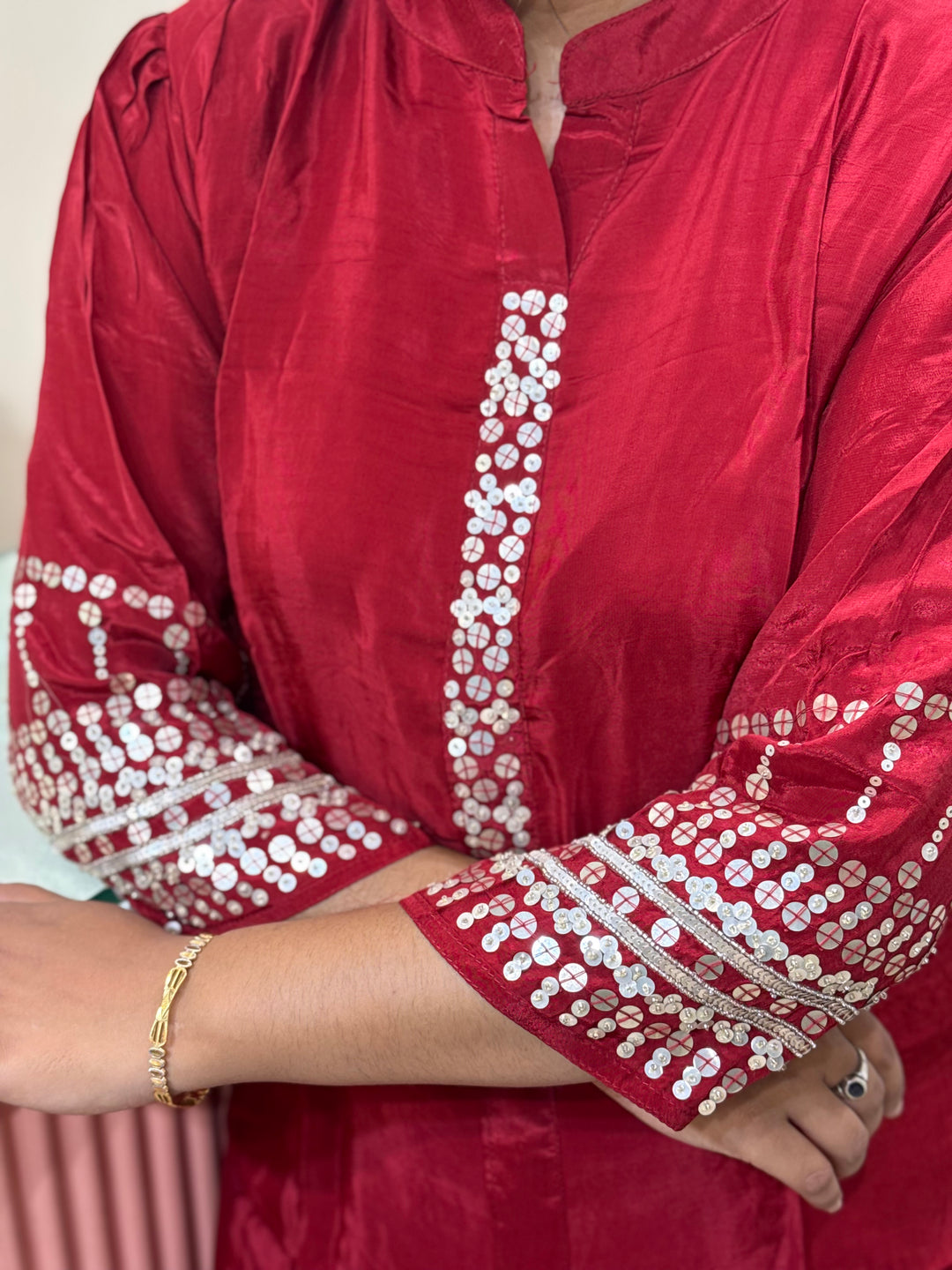 HO Crepe 2 Pcs Set Collection with Sequence work| R167