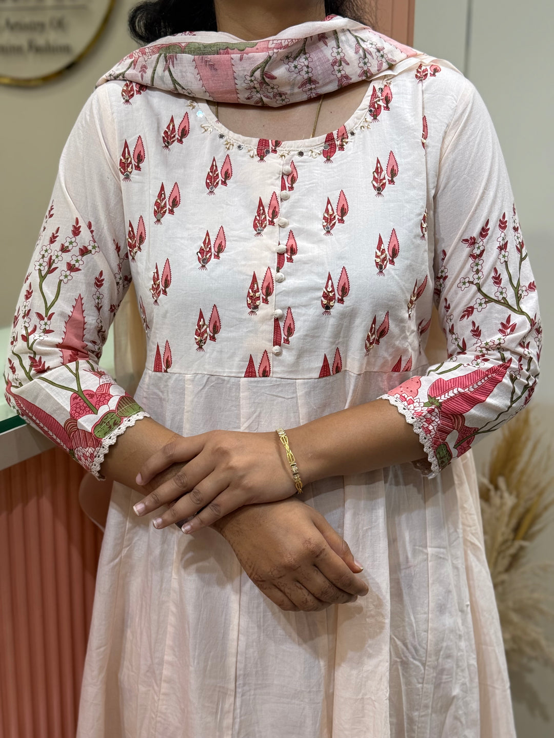 Pure Cotton Anarkali Style Collection with cotton Lining | R164