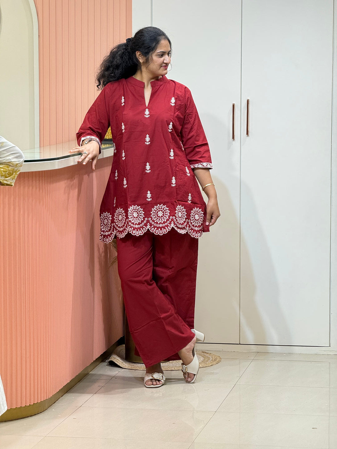 Co-Ord Set with Embroidery Work | R183