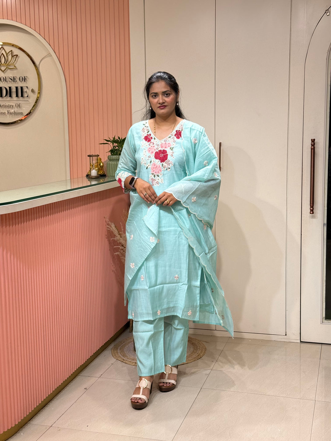 Mul Chanderi Collection with Embroidery work  | R208