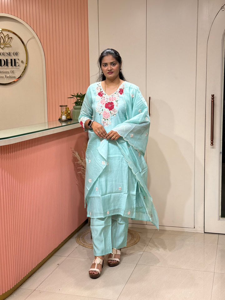 Mul Chanderi Collection with Embroidery work  | R208