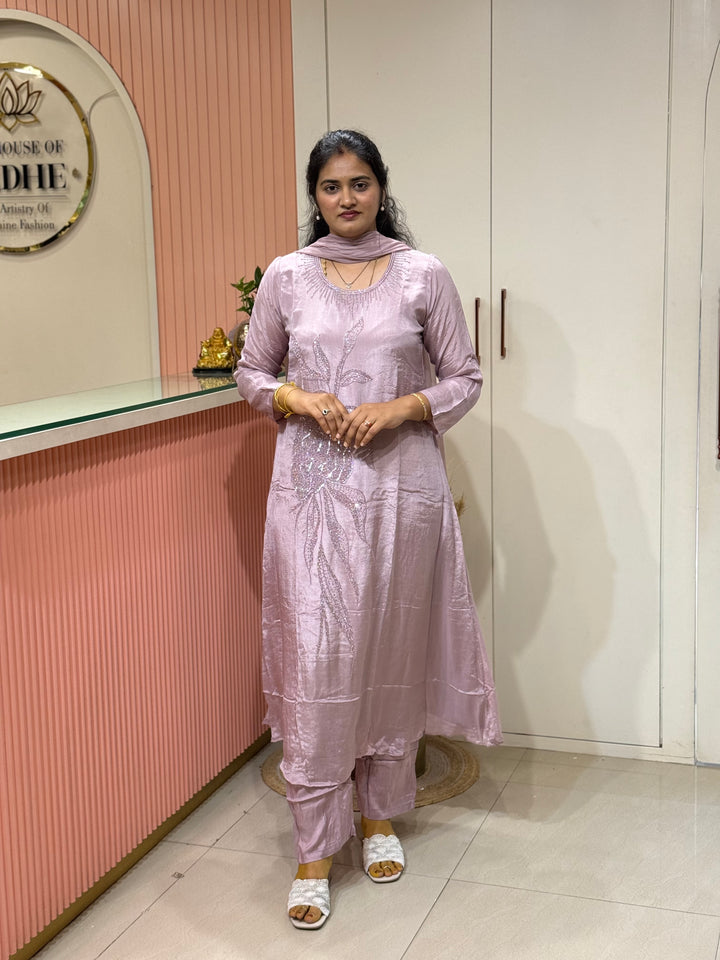 Pure Chinon Handwork Collection Party Wear | R177