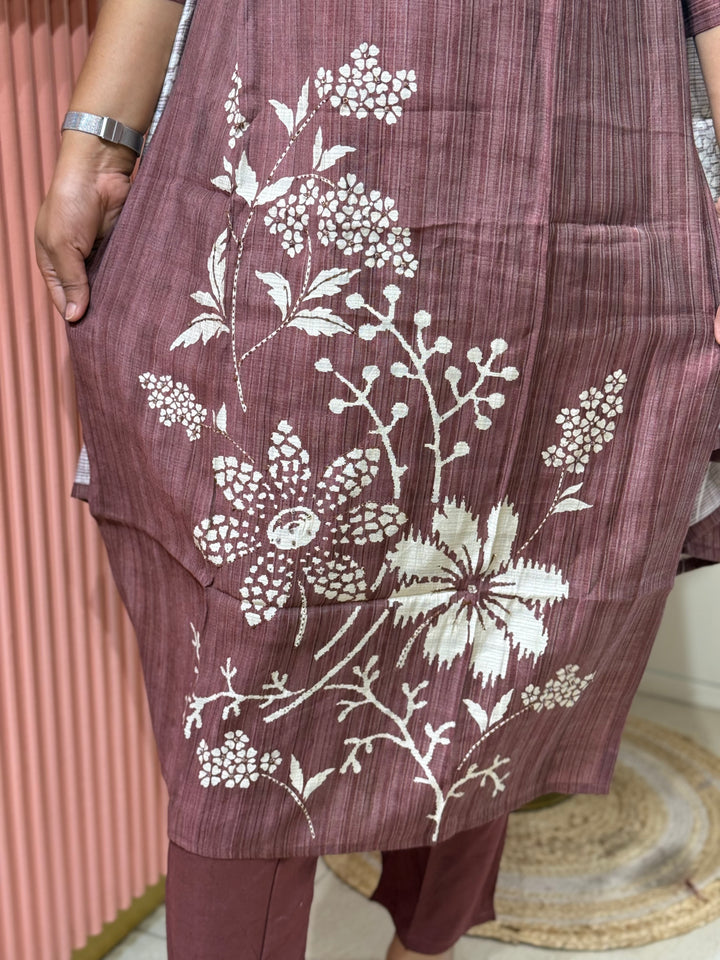 Premium Vatican fabric with beautiful floral work | R146