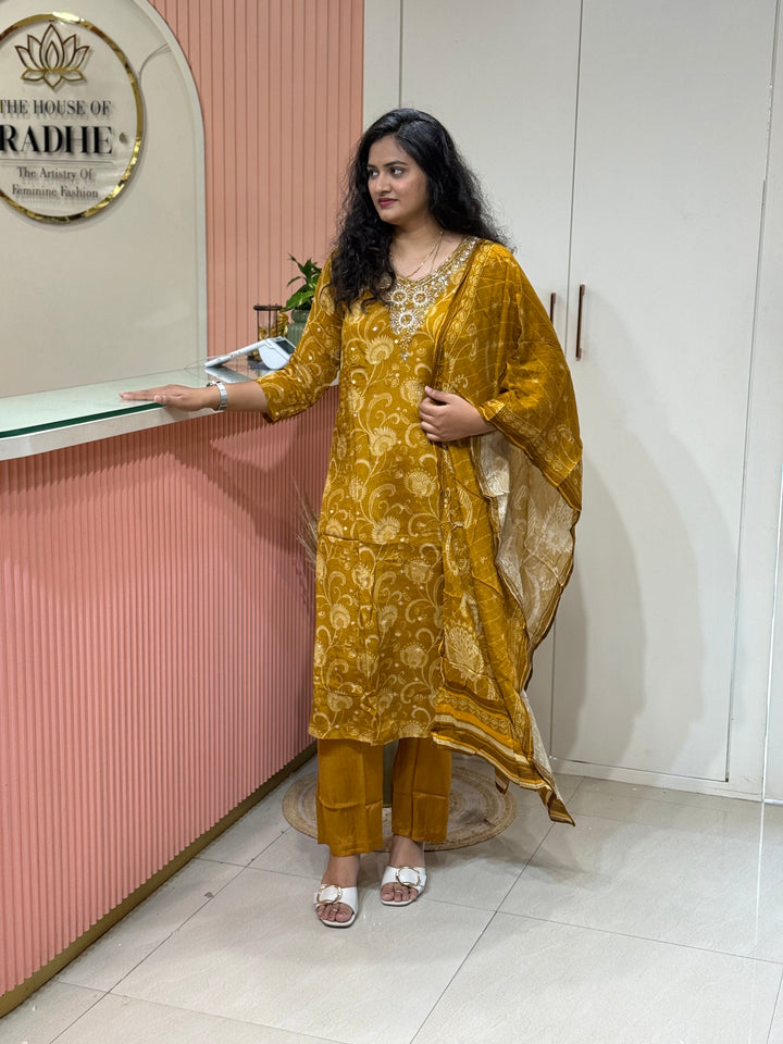Pure Chinon Collection with Handwork(Cotton Lining )| R217