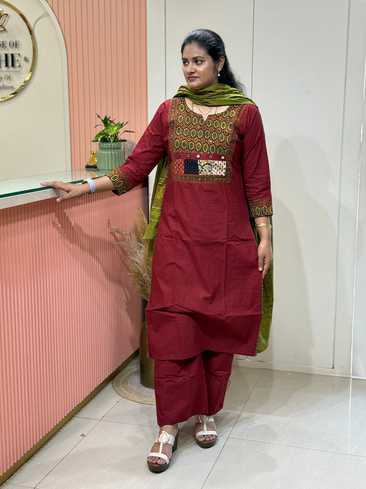Cotton Collection with Patch Work | R210