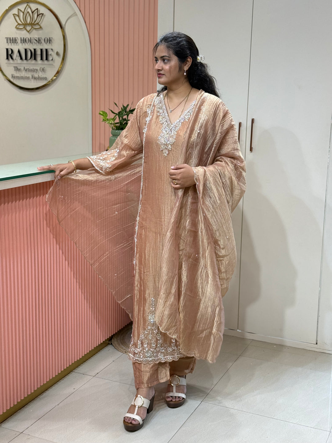 Pure Tissue with beautiful handwork | R231