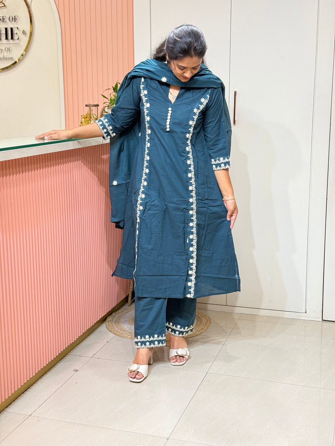 Cotton 3Pcs Set Collection with Embroidery work | R220